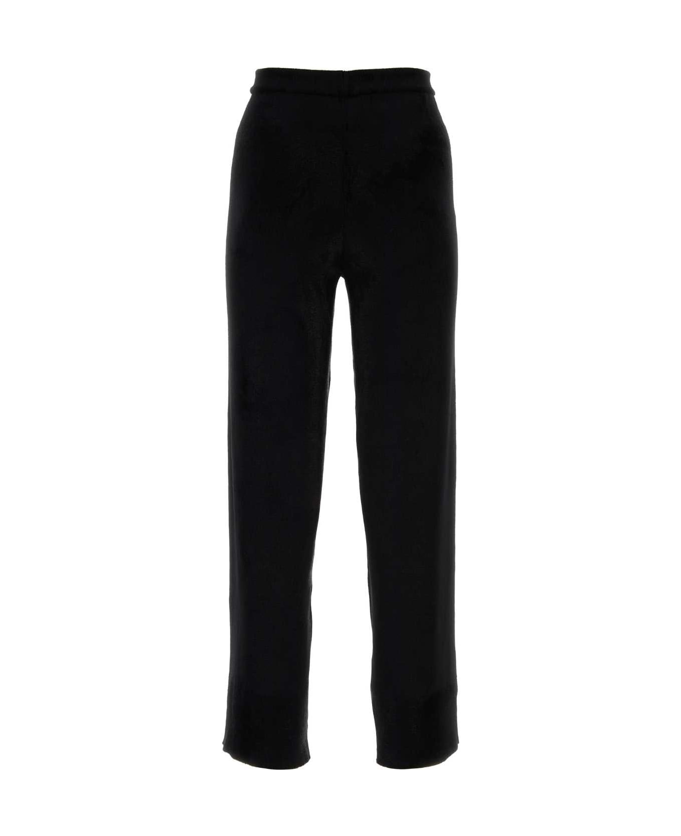 Black Viscose Blend Pant - 2