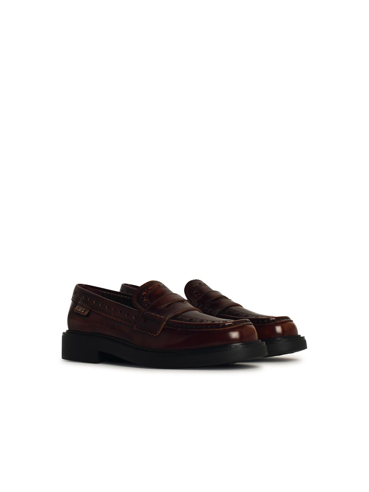 Tod's Brown Leather Loafers Woman - 2