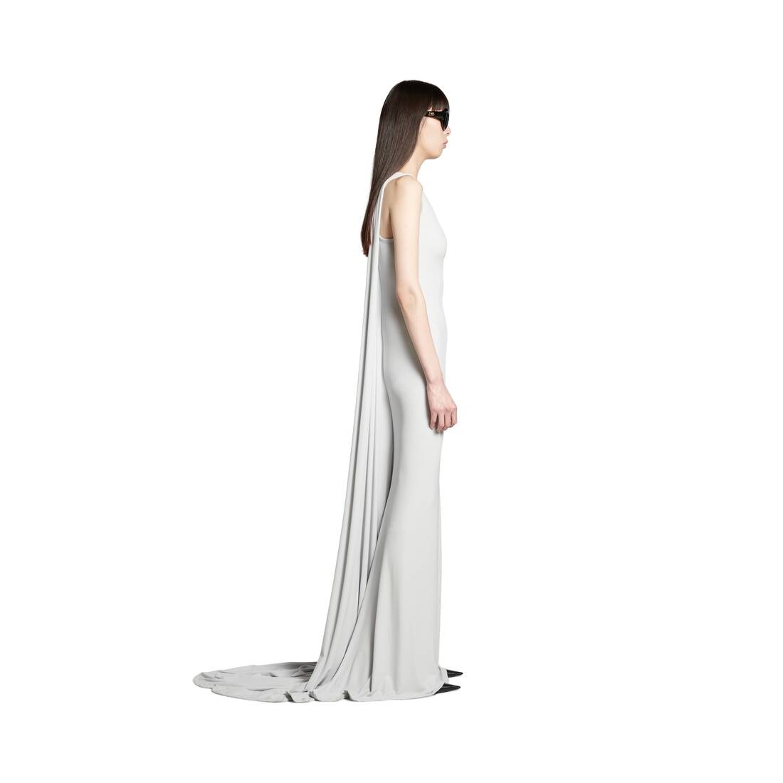 Women's Cb Tank Top Gown in Light Grey - 3