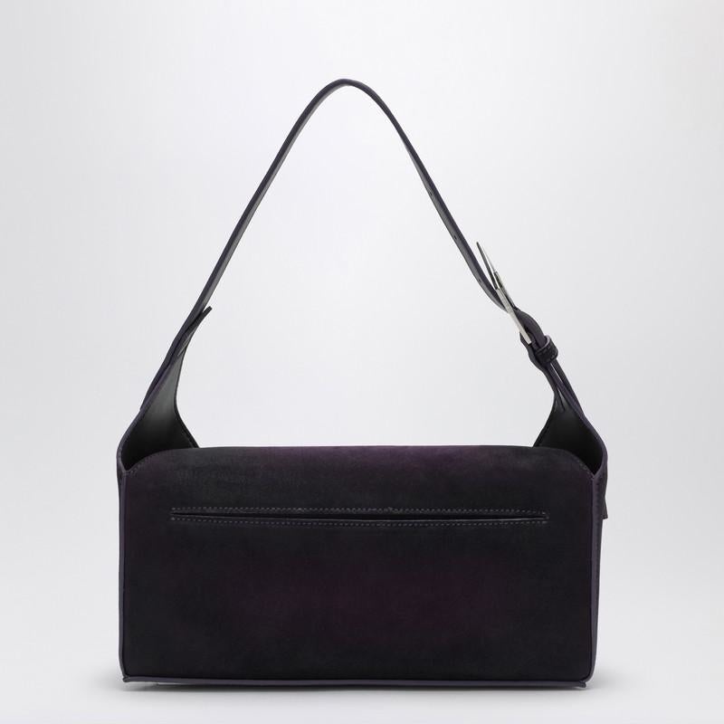 The Attico THE ATTICO DARK VIOLET 7/7 SUEDE SHOULDER BAG - 4