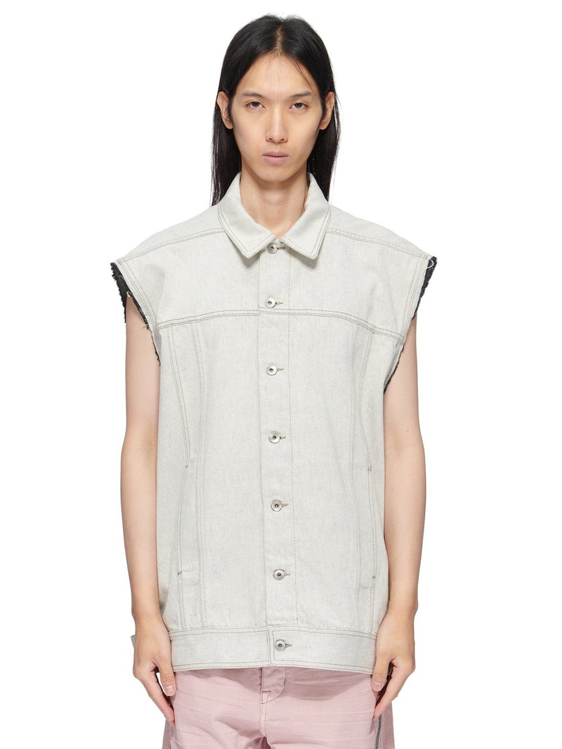 sleeveless cotton denim vest 1