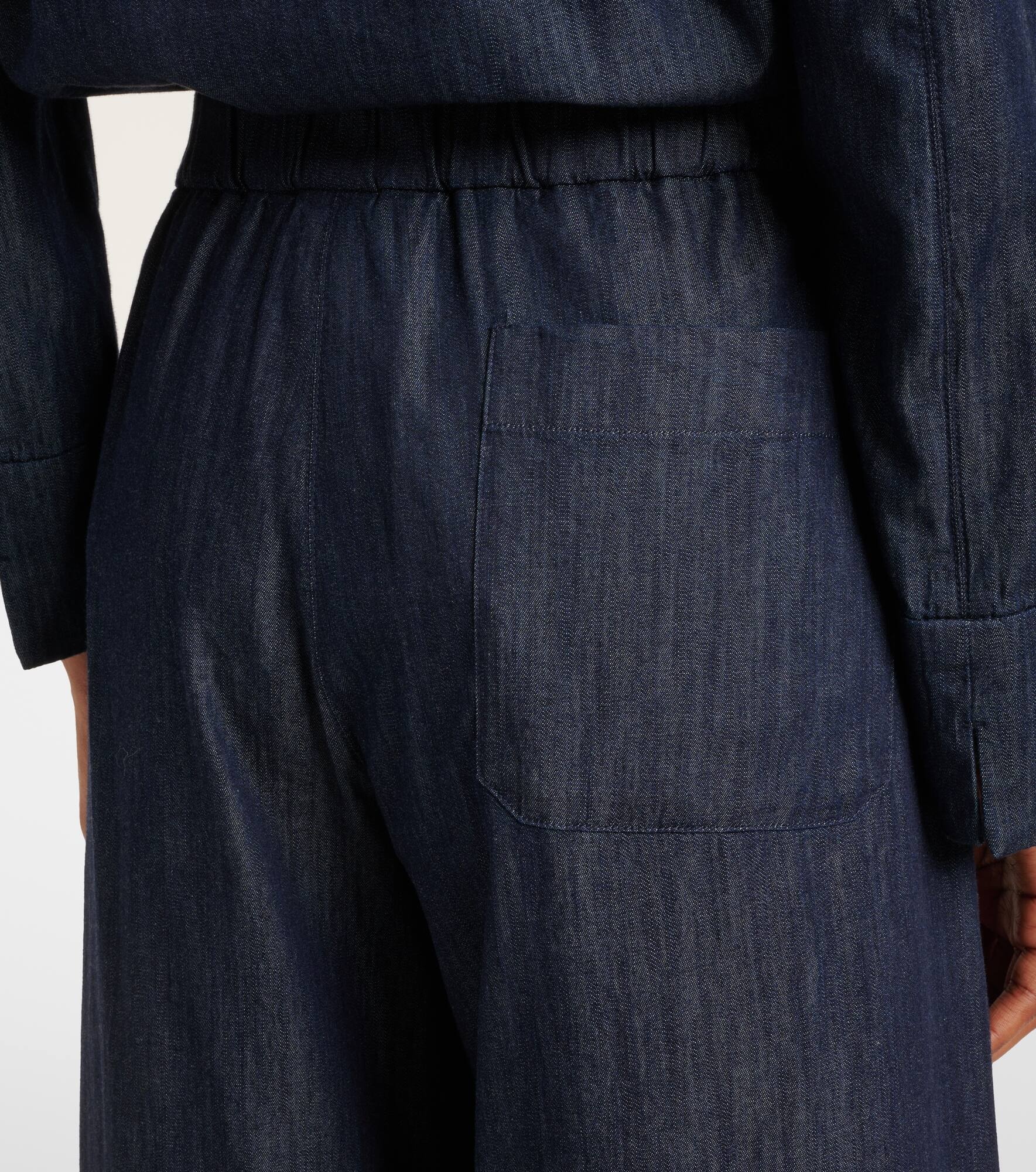 Jour cotton chambray wide-leg pants - 6