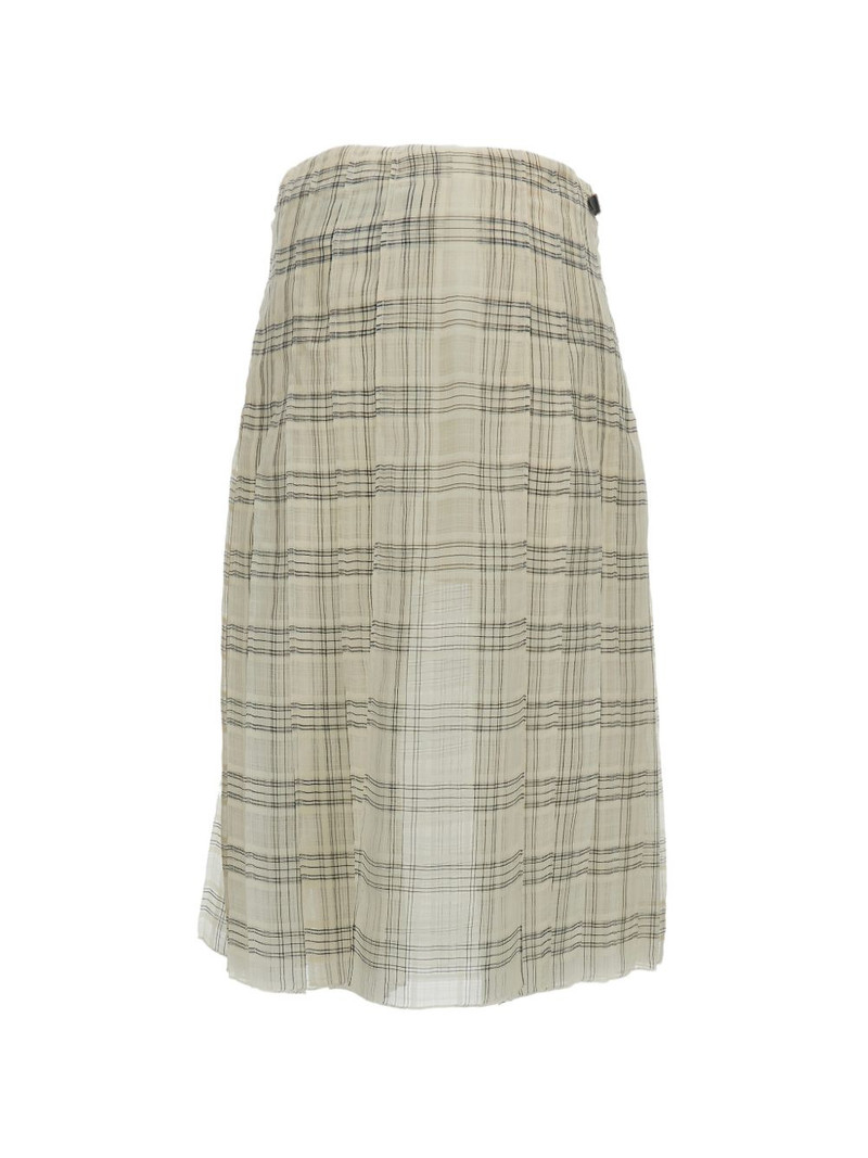 DURAZZI MILANO plaid-pattern midi skirt outlook