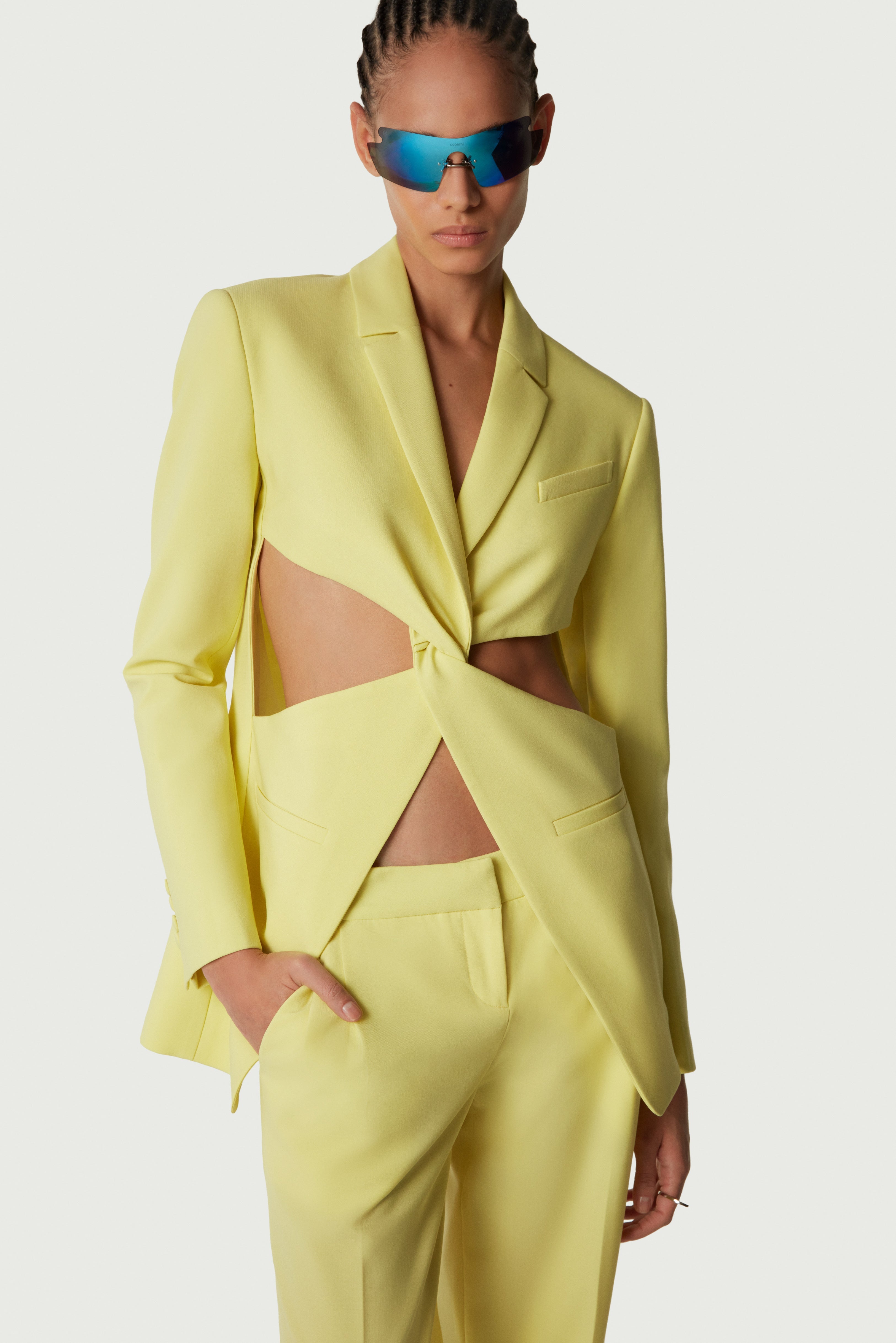 Twisted Cut-Out Tailored Jacket - 1