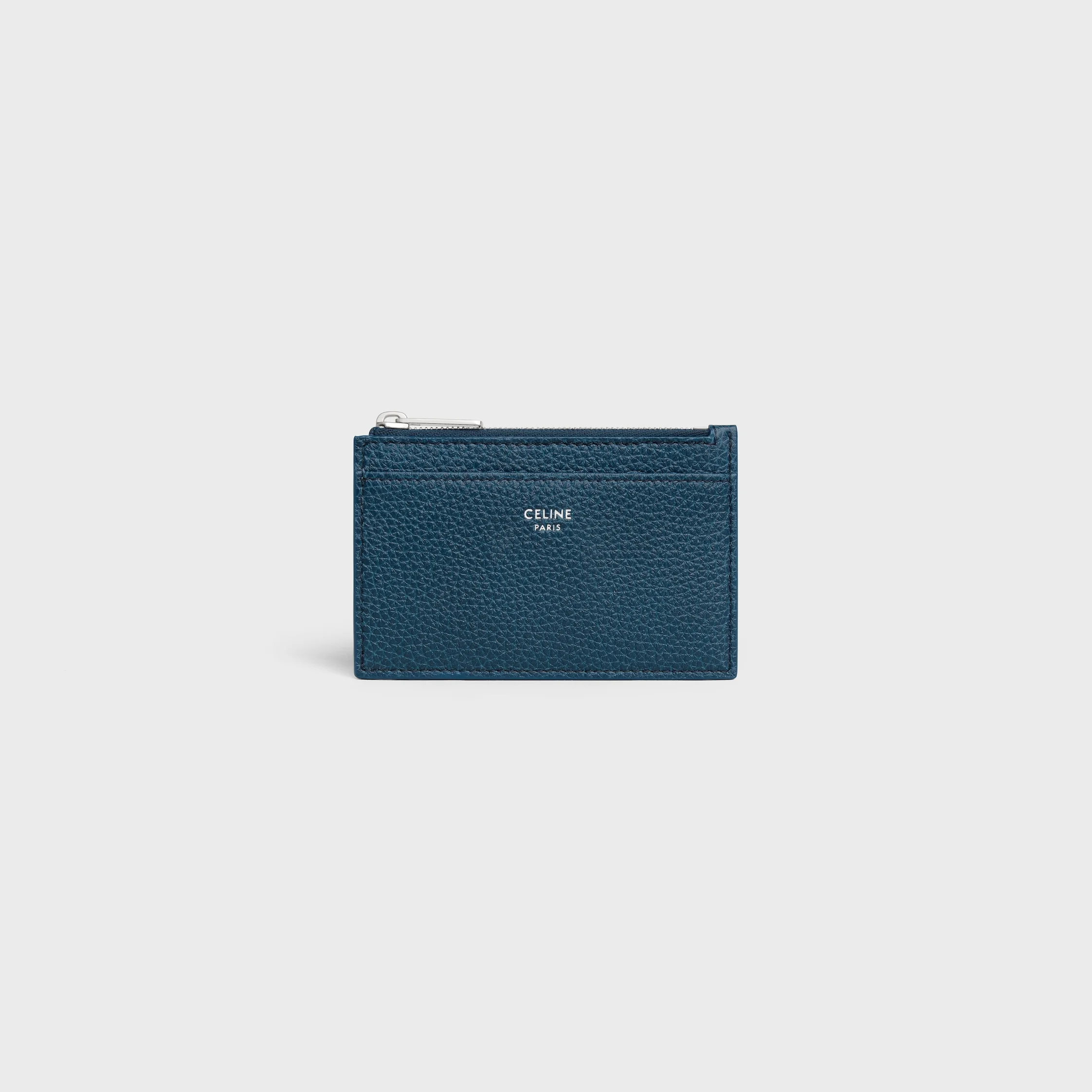 Zipped Card Holder IN GRAINED CALFSKIN - 1