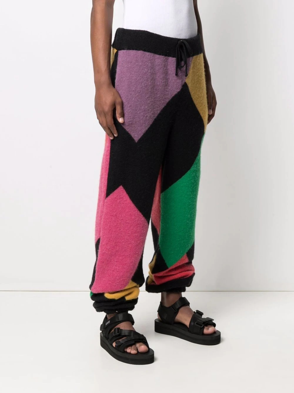 x Missoni Sport colour block knitted track pants - 3