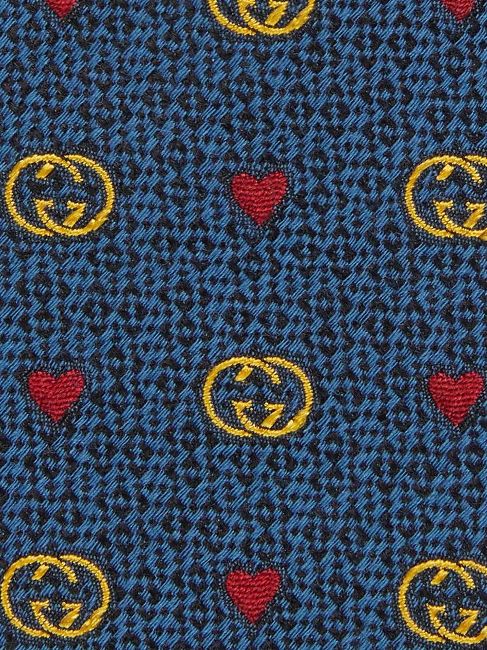 Interlocking G heart-print tie - 2