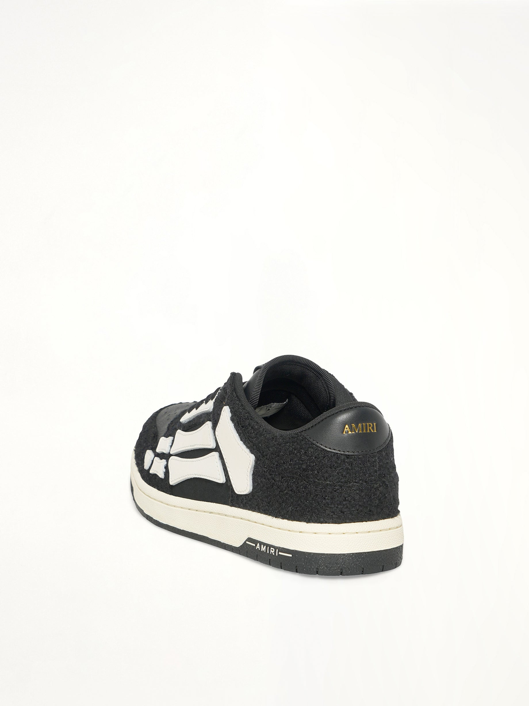 Boucle Skeleton Low Top Sneaker in Black - 3