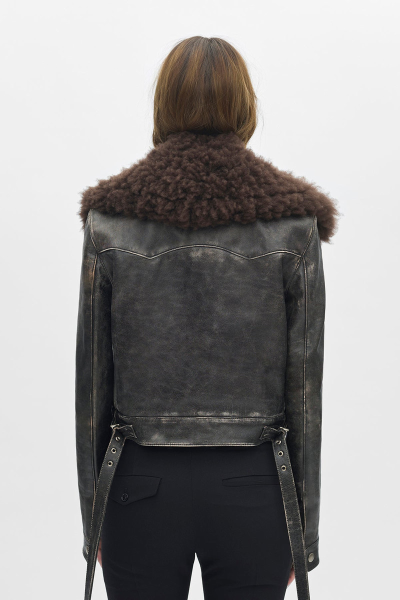 Wiebke Wool and Shearling Perfecto 3