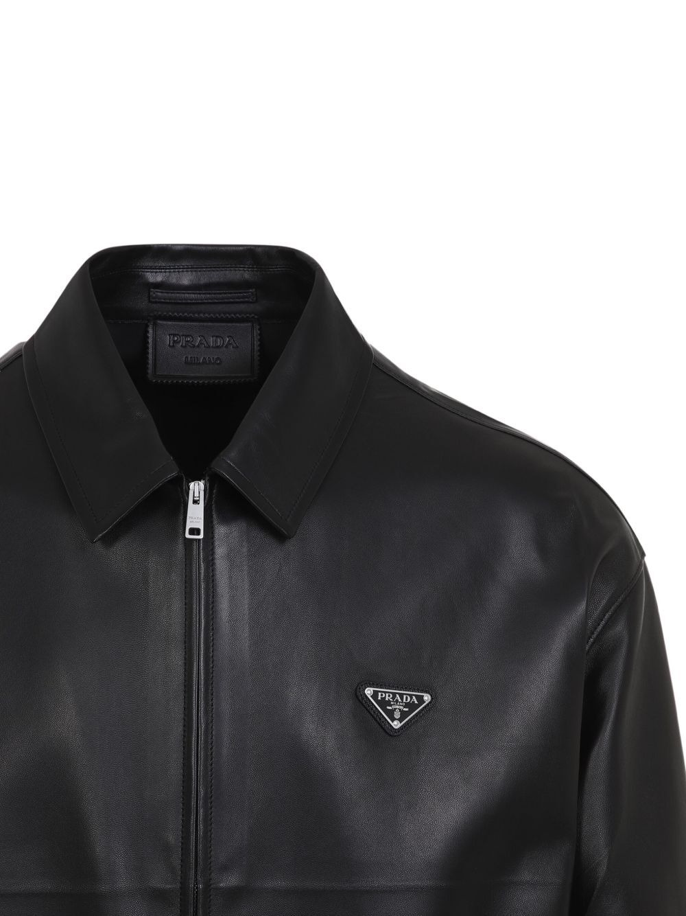 Prada Men Leather Zipper Jacket - 3