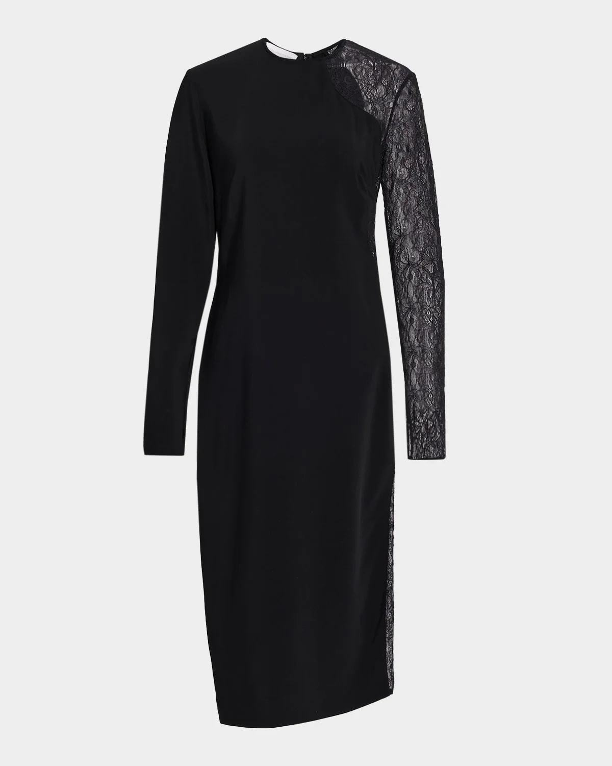 Lace-Inset Long-Sleeve Sheath Dress - 1