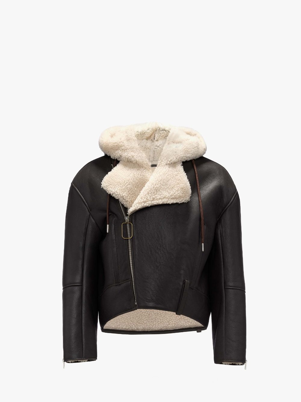 HOODED BIKER JACKET - 1