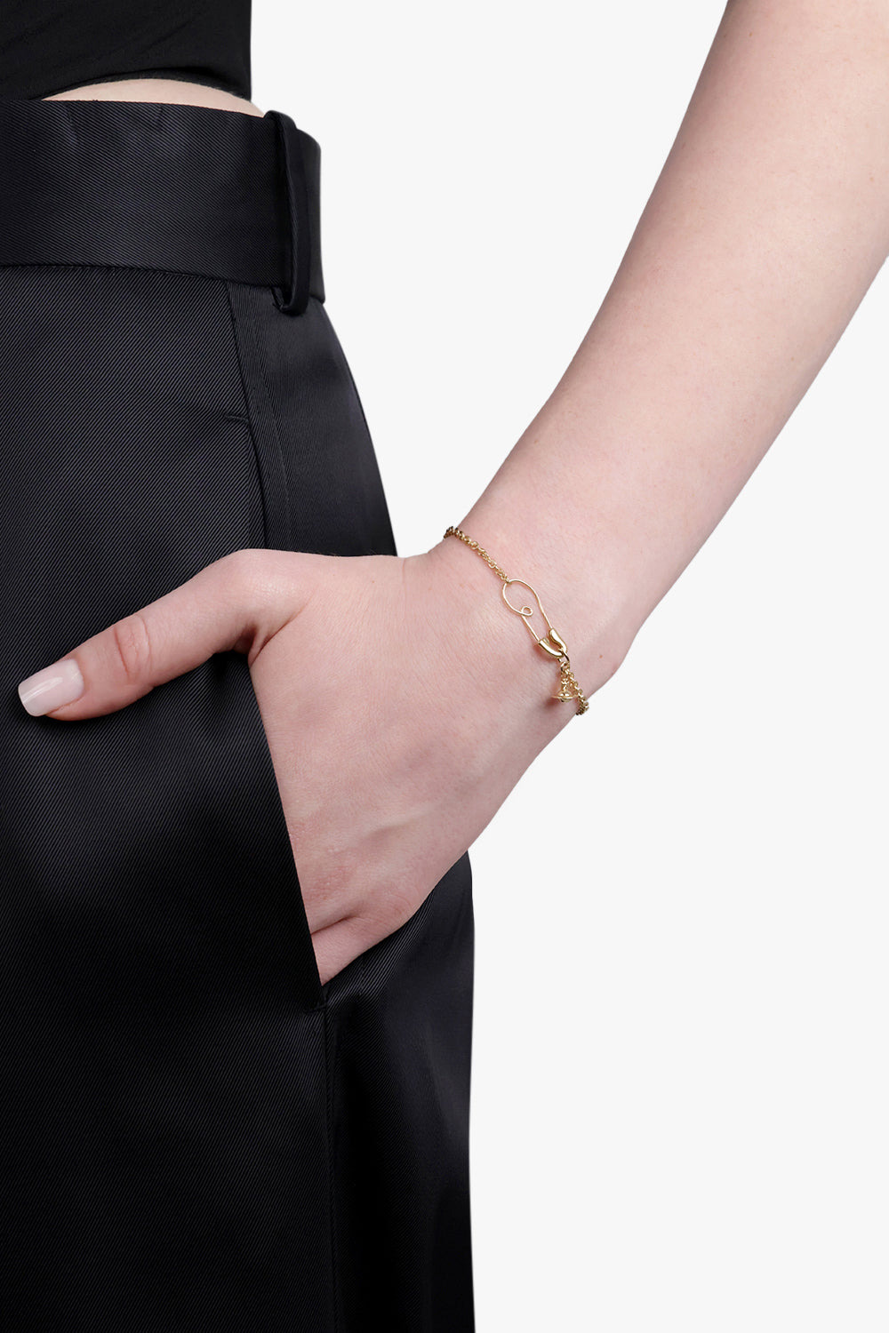 MAXIMA SAFETY PIN BRACELET | GOLD - 3