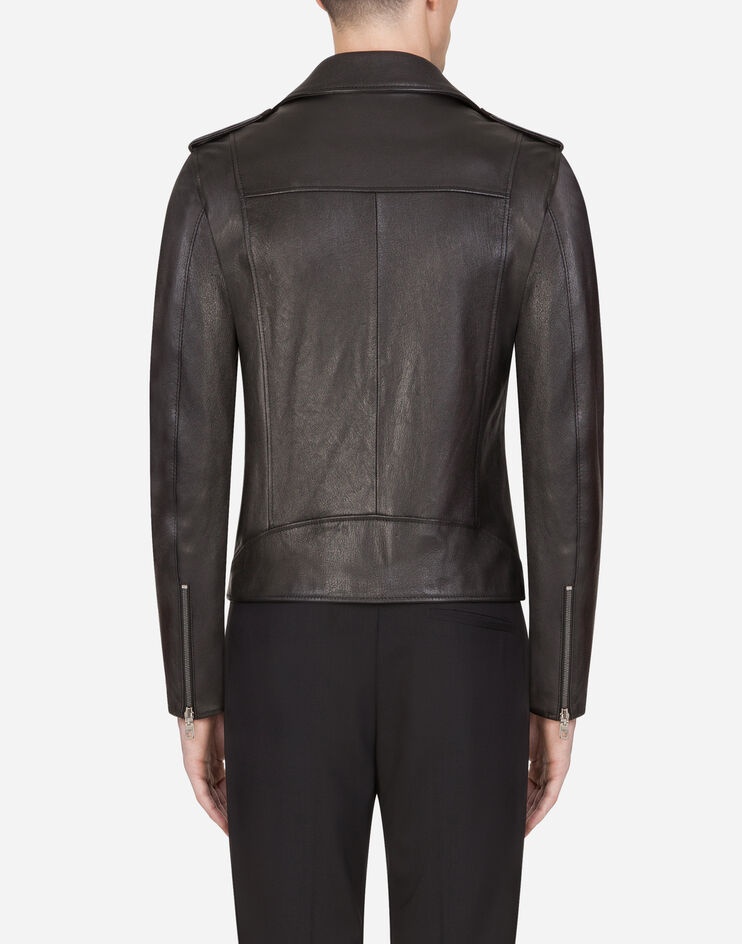 Leather biker jacket - 2