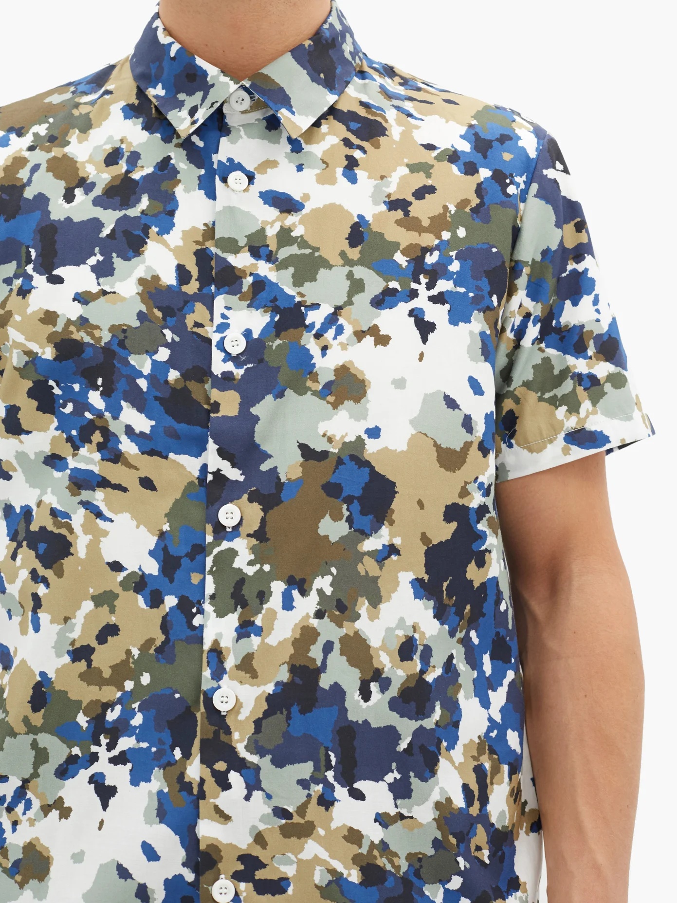 Leandre camouflage-print cotton-poplin shirt - 3