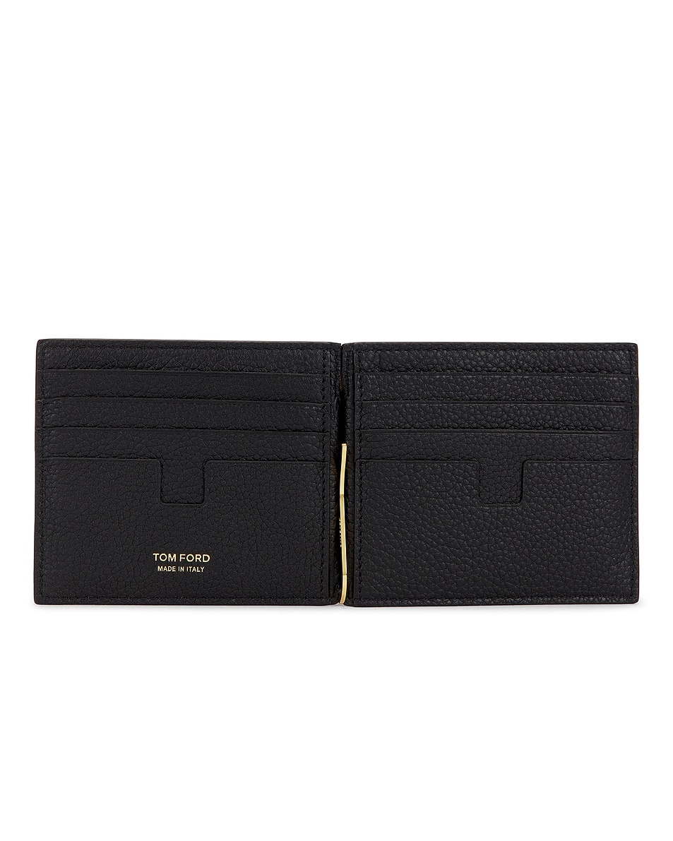 Soft Grain Leather T Line Money Clip Wallet - 4