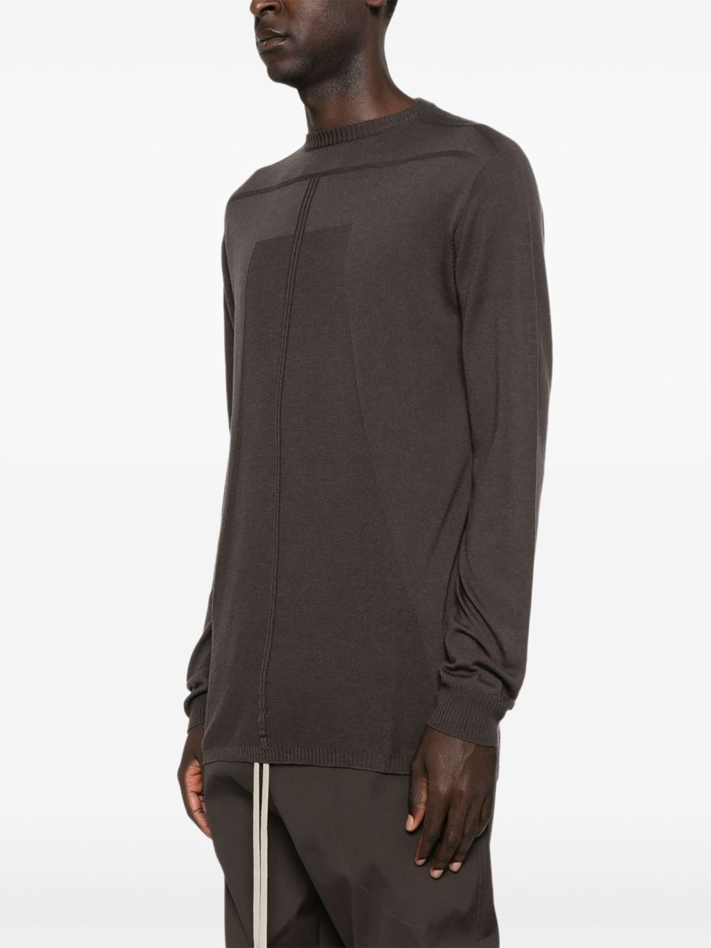 metallic-detail crew-neck sweater - 3