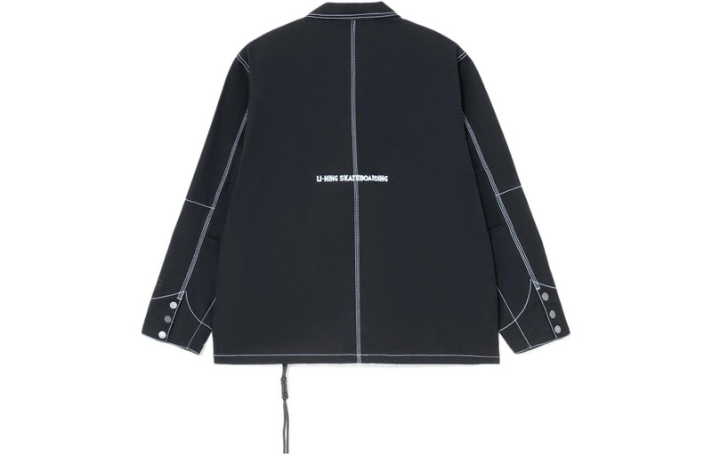 Li-Ning Li-Ning Skateboard Series Multiple Pockets Loose Jacket 'Black' AFDS103-1 outlook