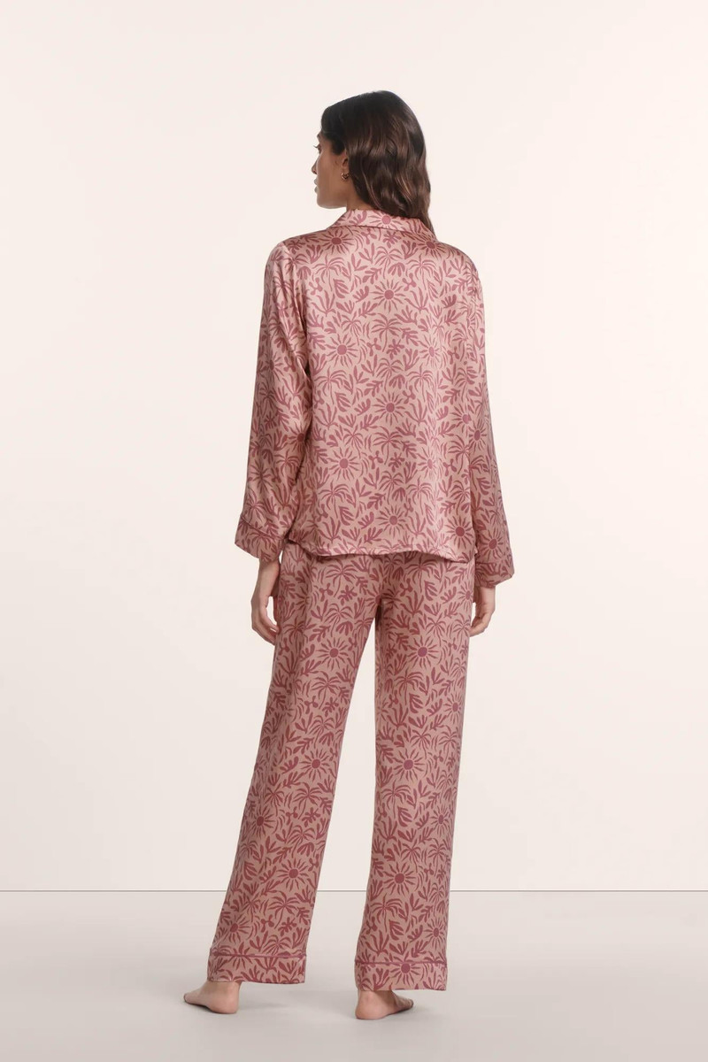 eberjey Eberjey x ILIA - Inez Washable Silk Printed Long PJ Set outlook
