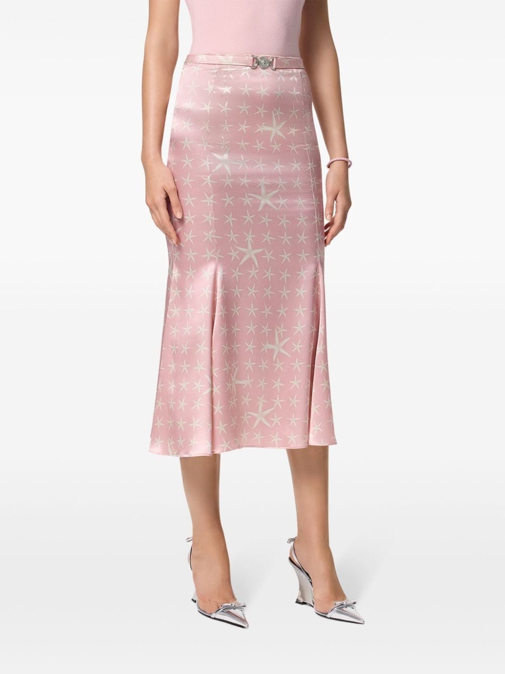 Stella Marina silk midi skirt - 3