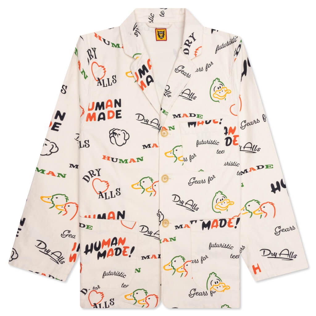 PRINTED JACKET - WHITE - 1