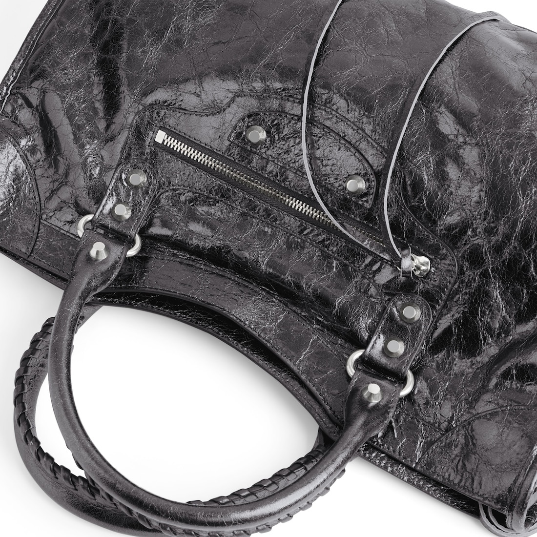 Women's Le City Medium Bag Metallized in Grey - 6