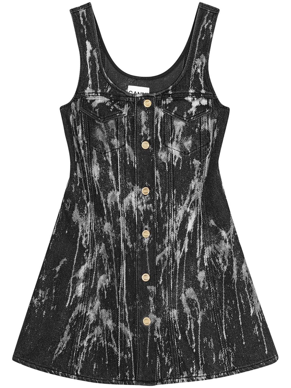 brushed-finish mini dress - 1