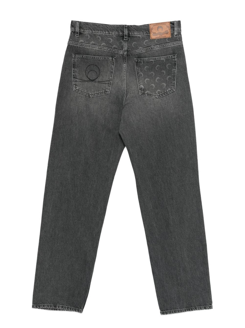 Marine Serre moon-print belt-loop jeans outlook