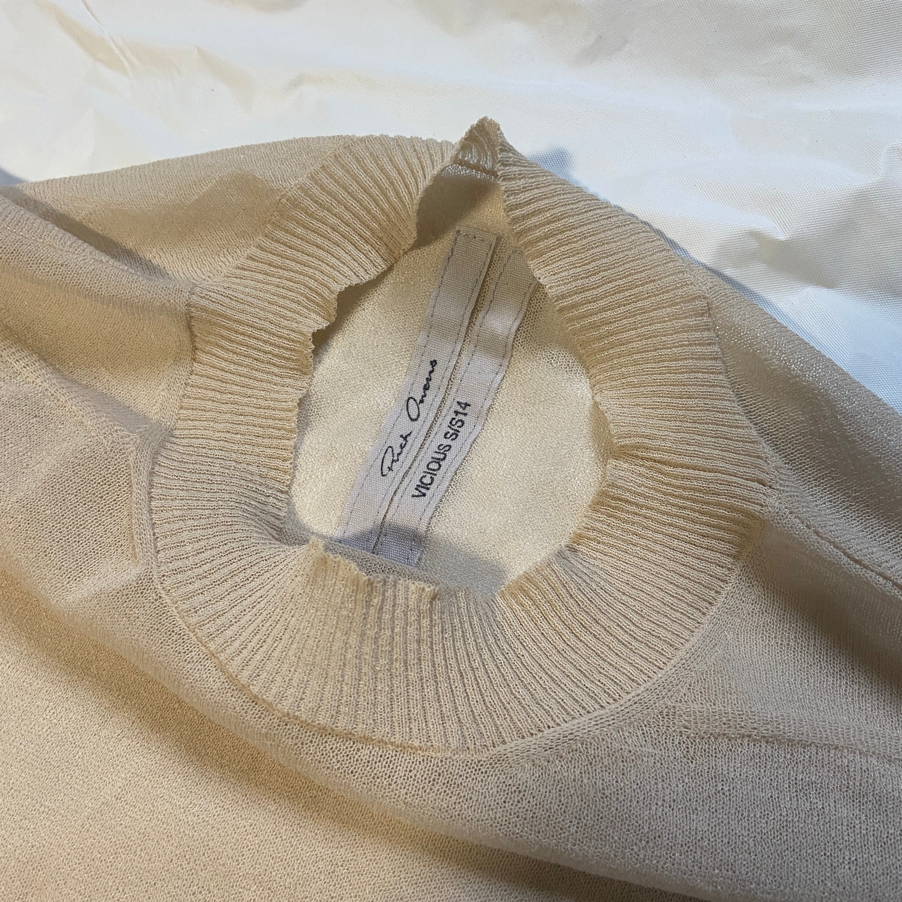 Rick owens ss14 sheer cotton top M - 5