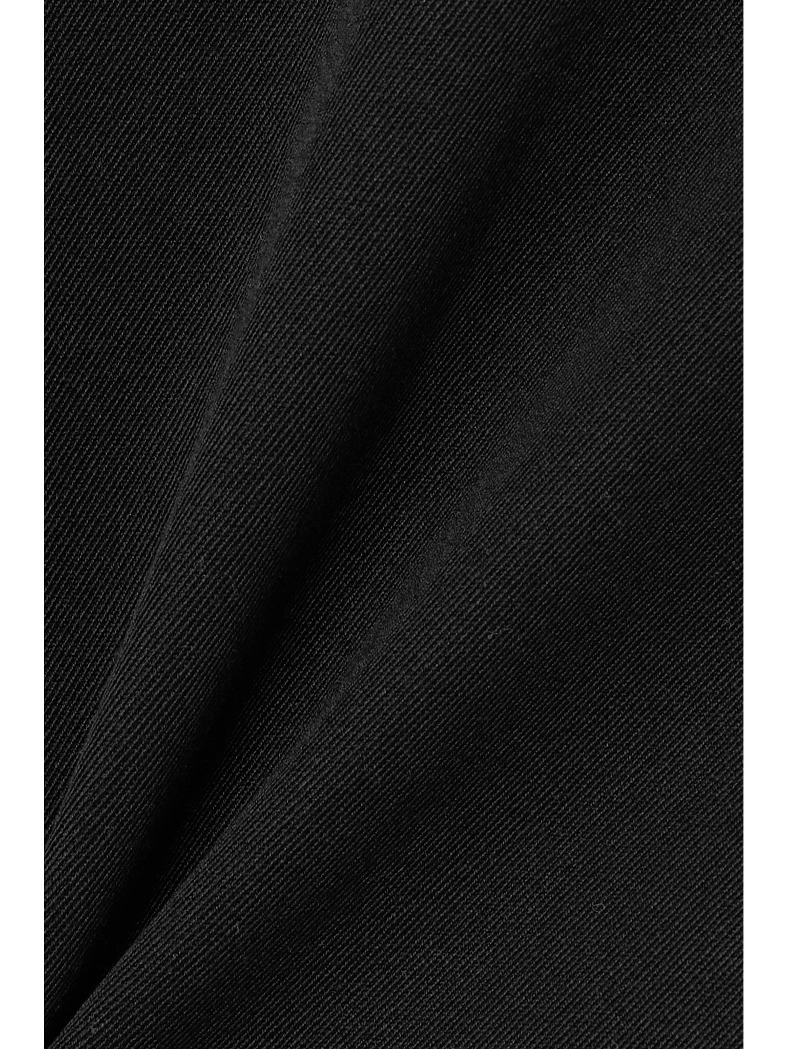 Wrap-effect wool-gabardine maxi skirt Black - 4