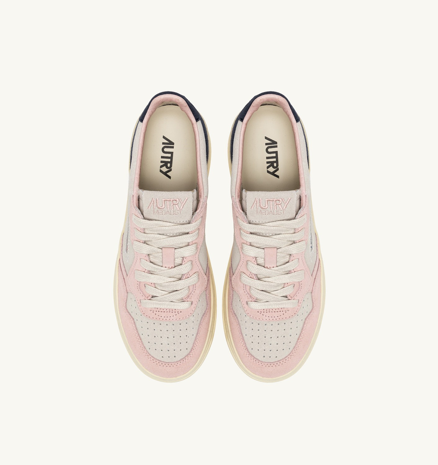 MEDALIST LOW SNEAKERS IN TRICOLOR ROSEMARY AND ATLANTIC SUEDE - 5