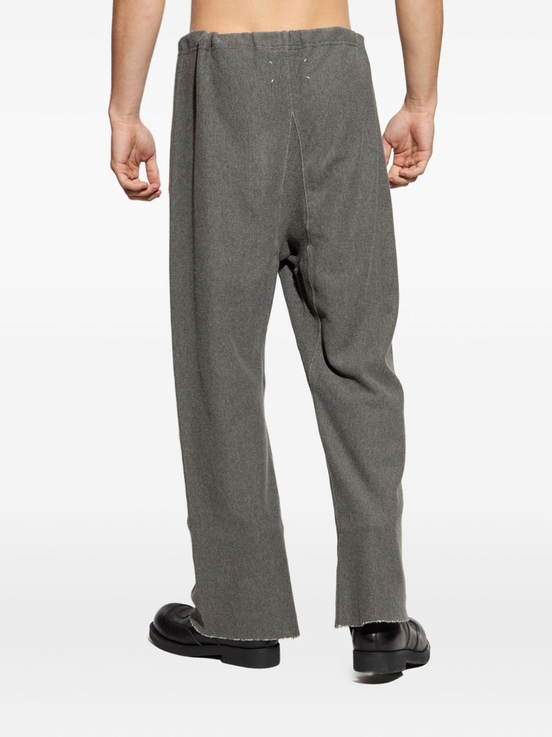 elastic-waist frayed-hem trousers 3