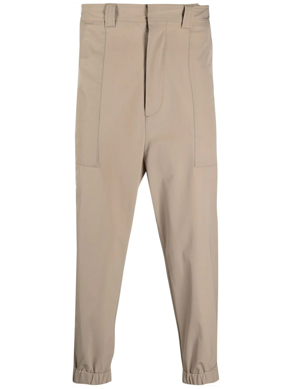 elasticated bottom tapered trousers - 1