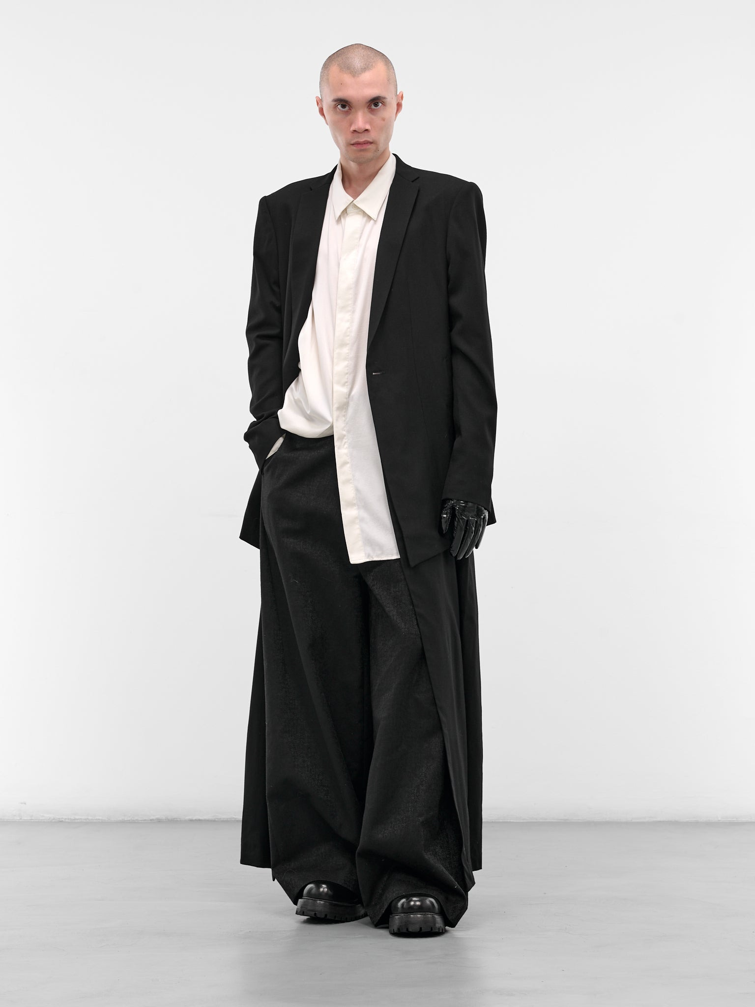 Off-White Silk Button-Up Shirt - 6