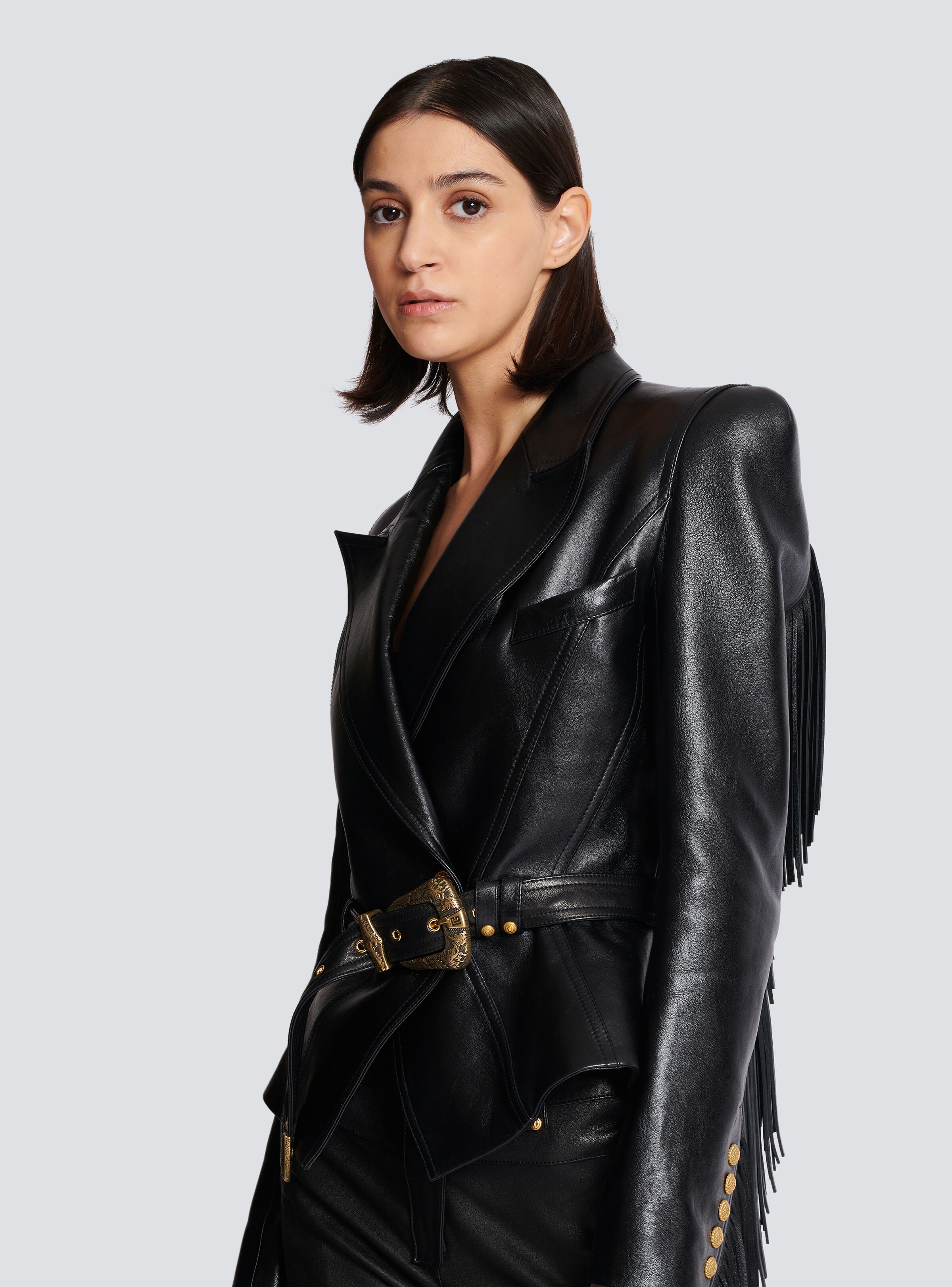 Jolie Madame fringed leather jacket - 6