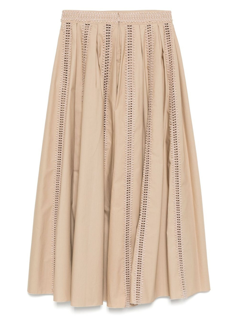 ELIE SAAB trim embellished poplin skirt outlook