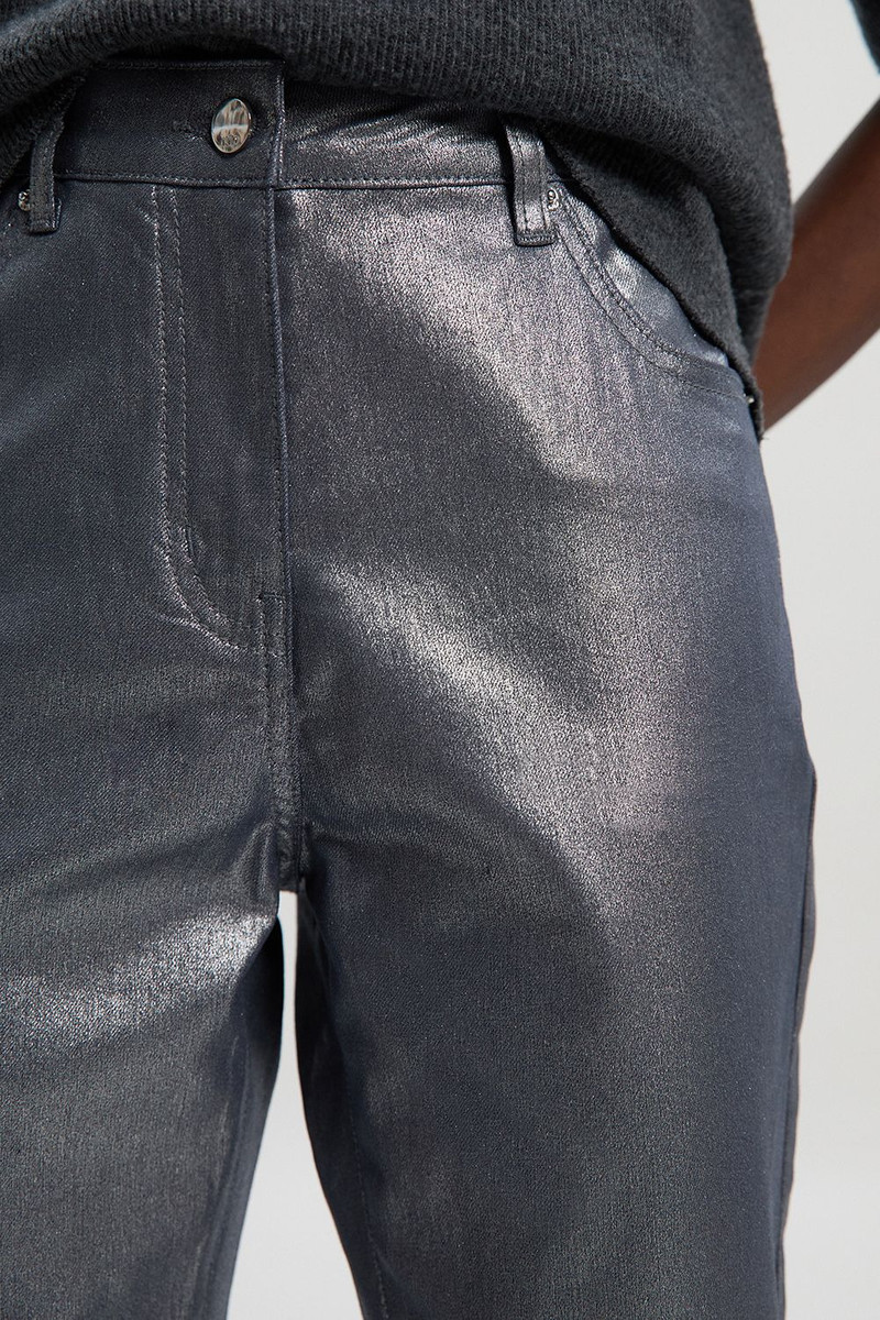 Petite Metallic Coated Denim Skinny Jean 3