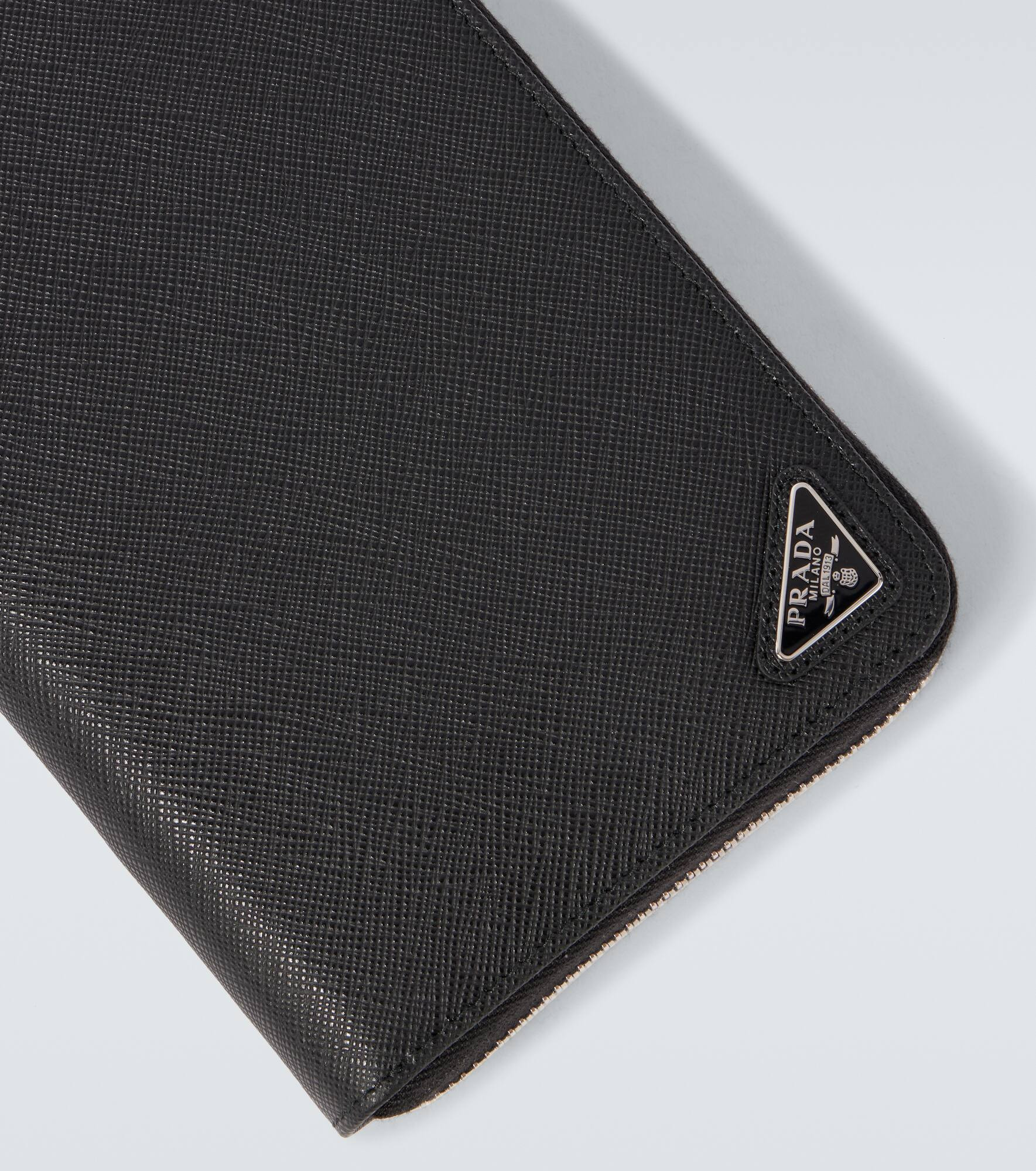 Logo Saffiano leather wallet - 4