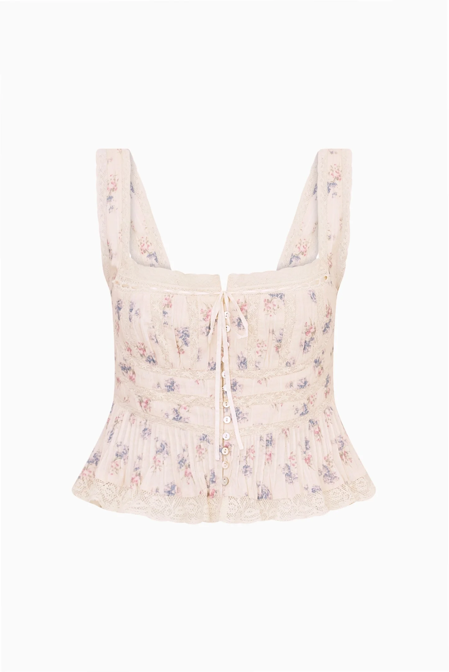 Kaelin Floral Cotton Top - 1