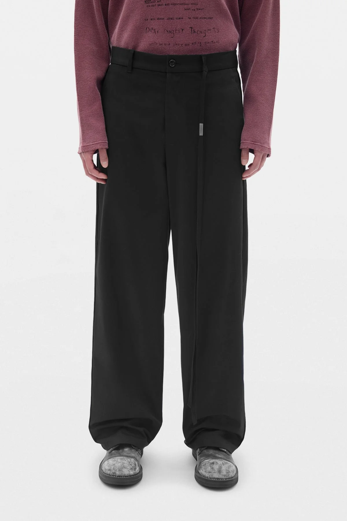 Gautar Straight Leg Loose Trousers With Piping Detail - 1
