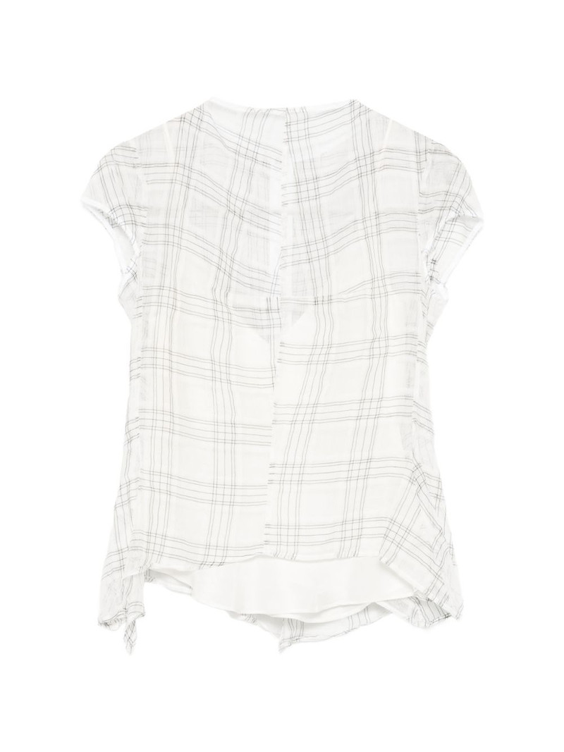 check-pattern sheer blouse 1