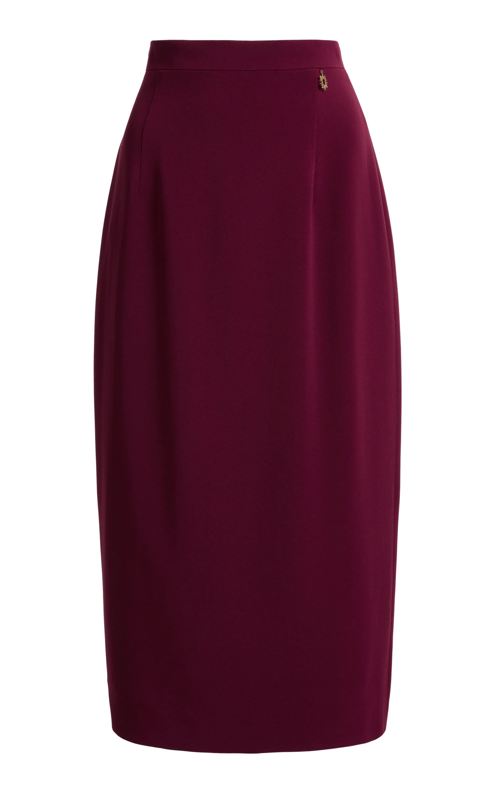 Heavy Cady Silk-Blend Midi Skirt purple - 1