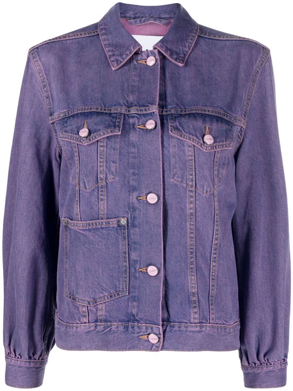 bleached denim jacket - 1