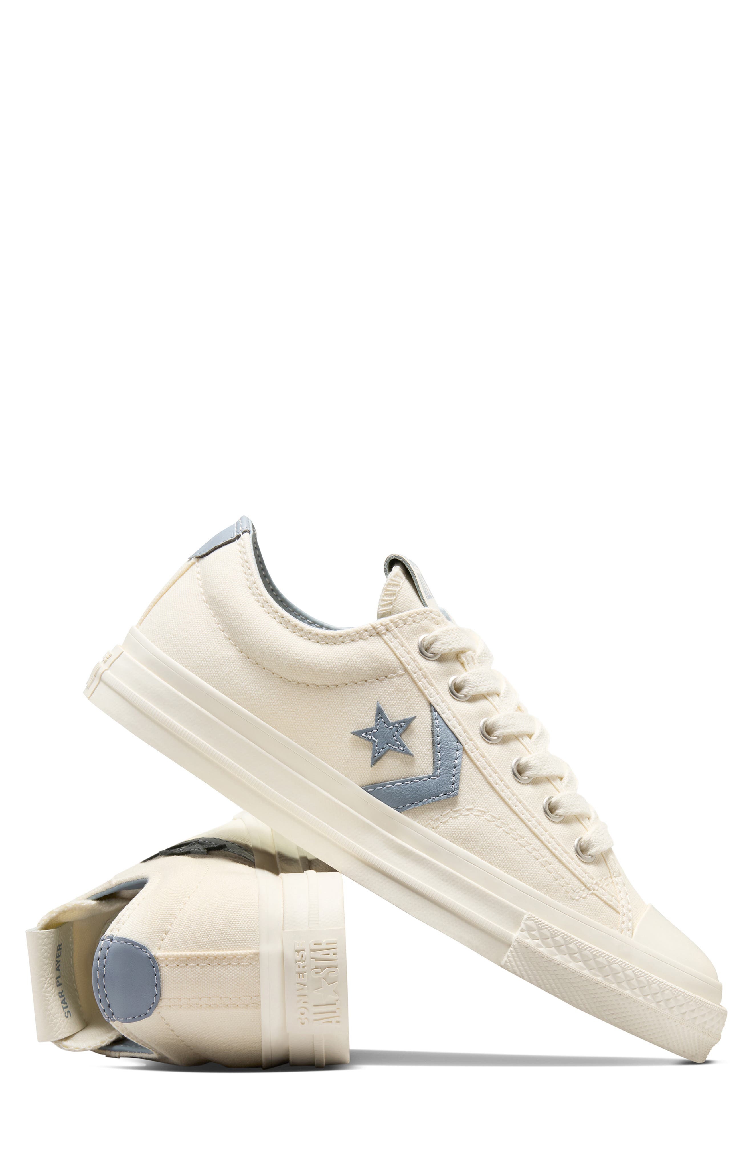Converse Gender Inclusive Star Player 76 Oxford Sneaker in Egret/Egret/Wet Stone at Nordstrom - 8