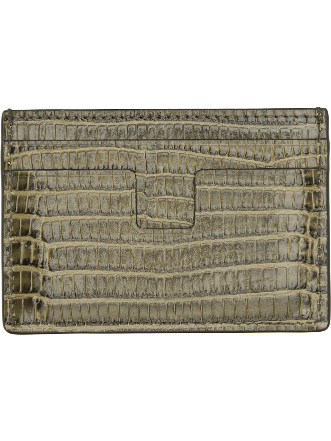 Khaki T Line Card Holder - 2