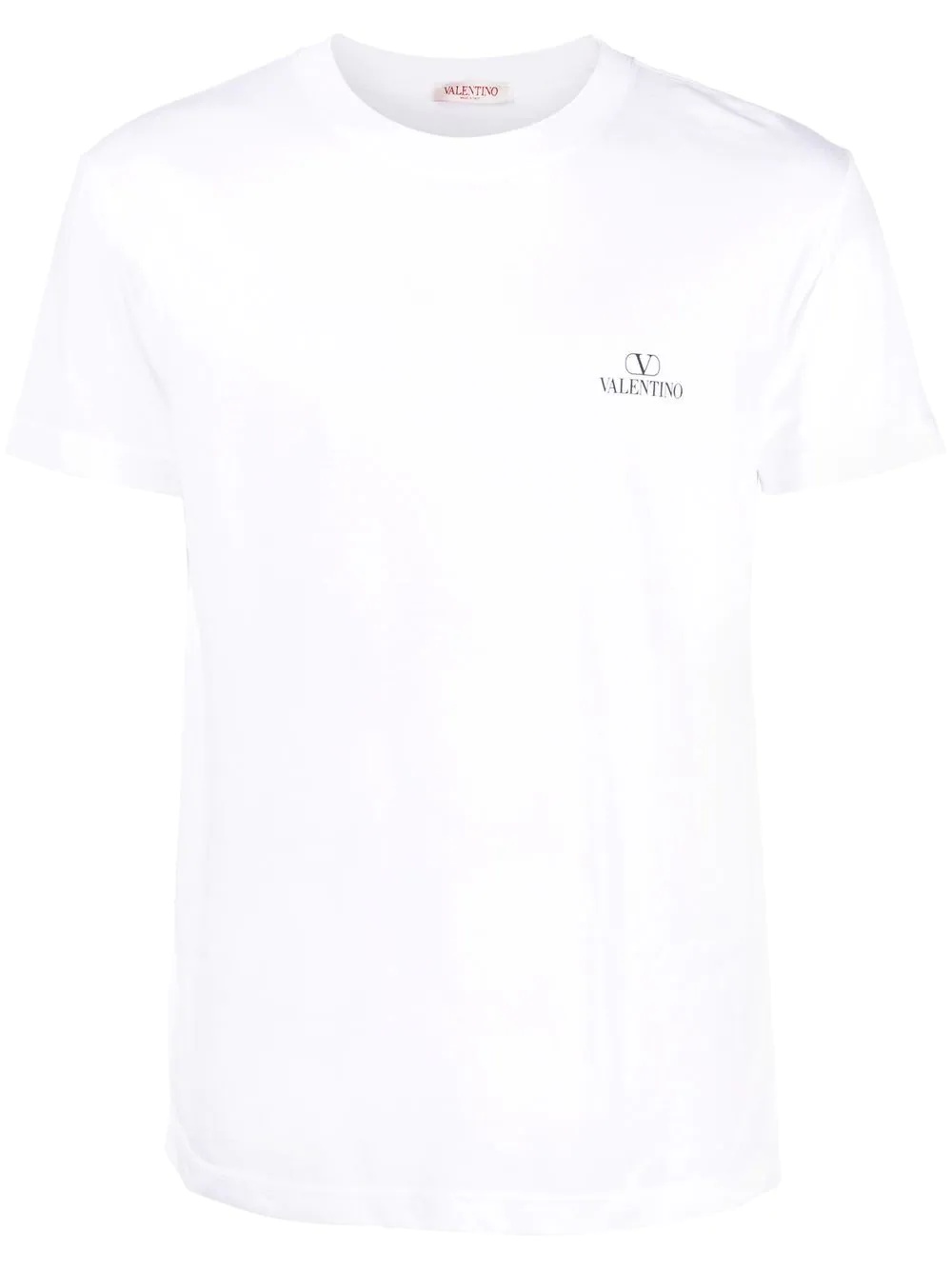 VLogo-print cotton T-shirt - 1