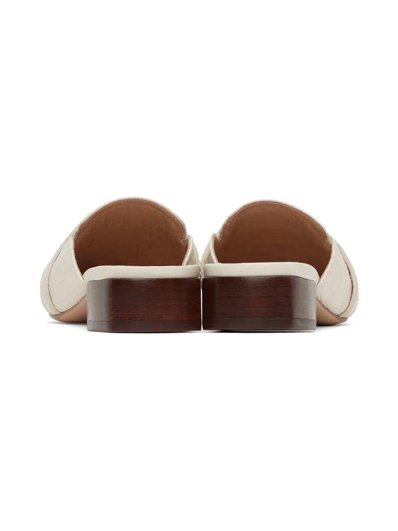 Whitney crocodile-embossed leather mules 2