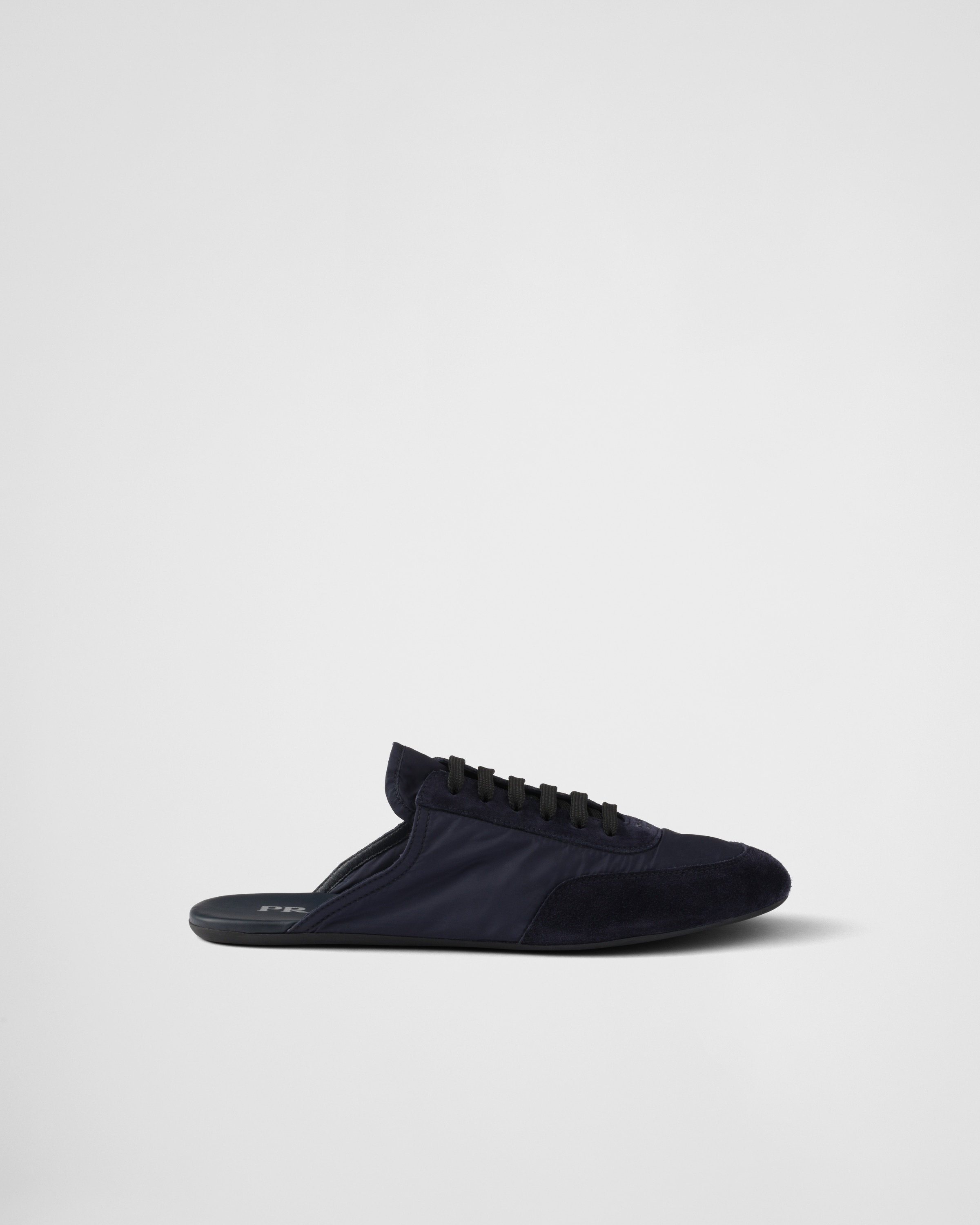 Collapse Re-Nylon and suede mules - 2