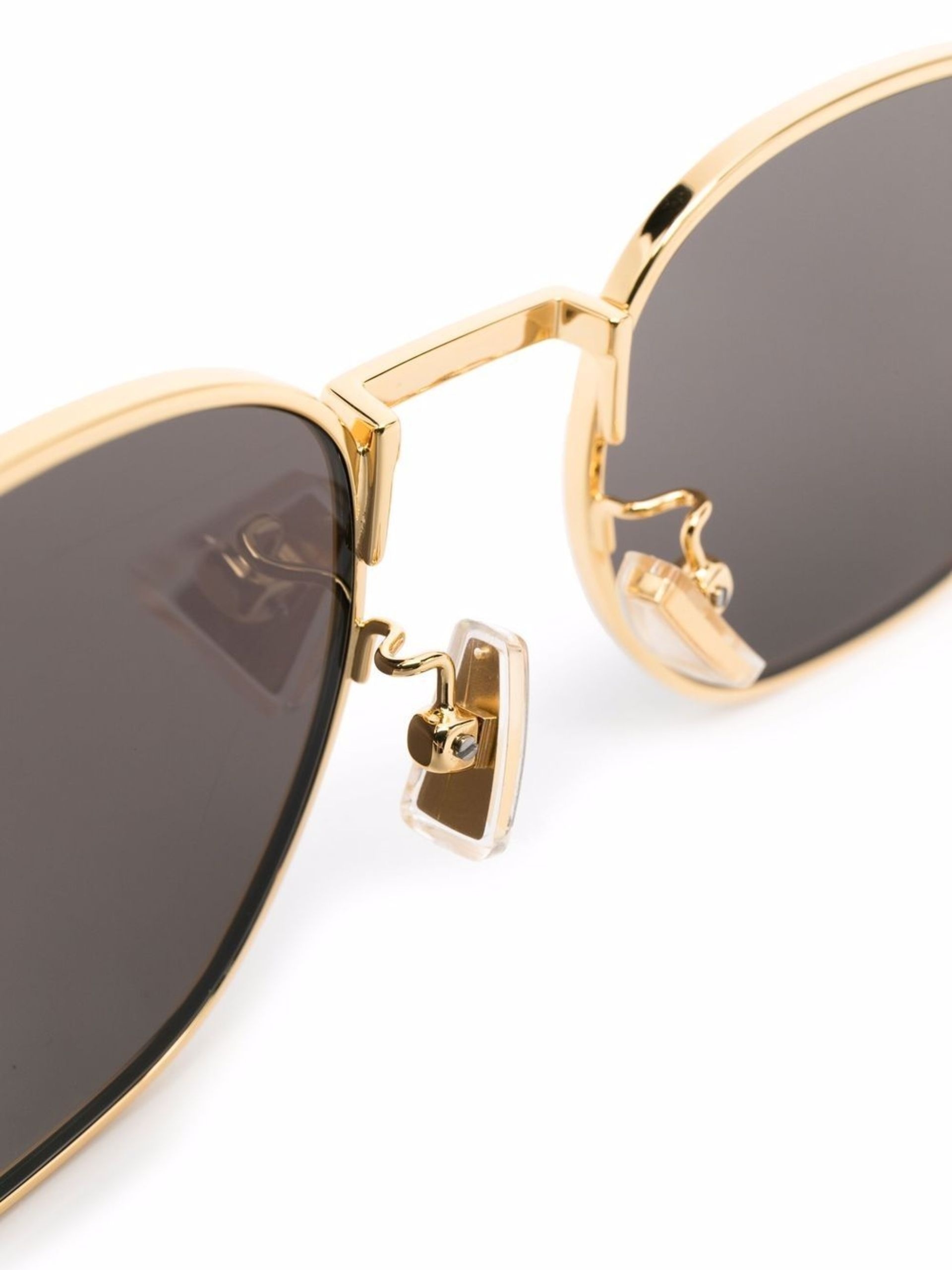 gold-tone round frame sunglasses - 3