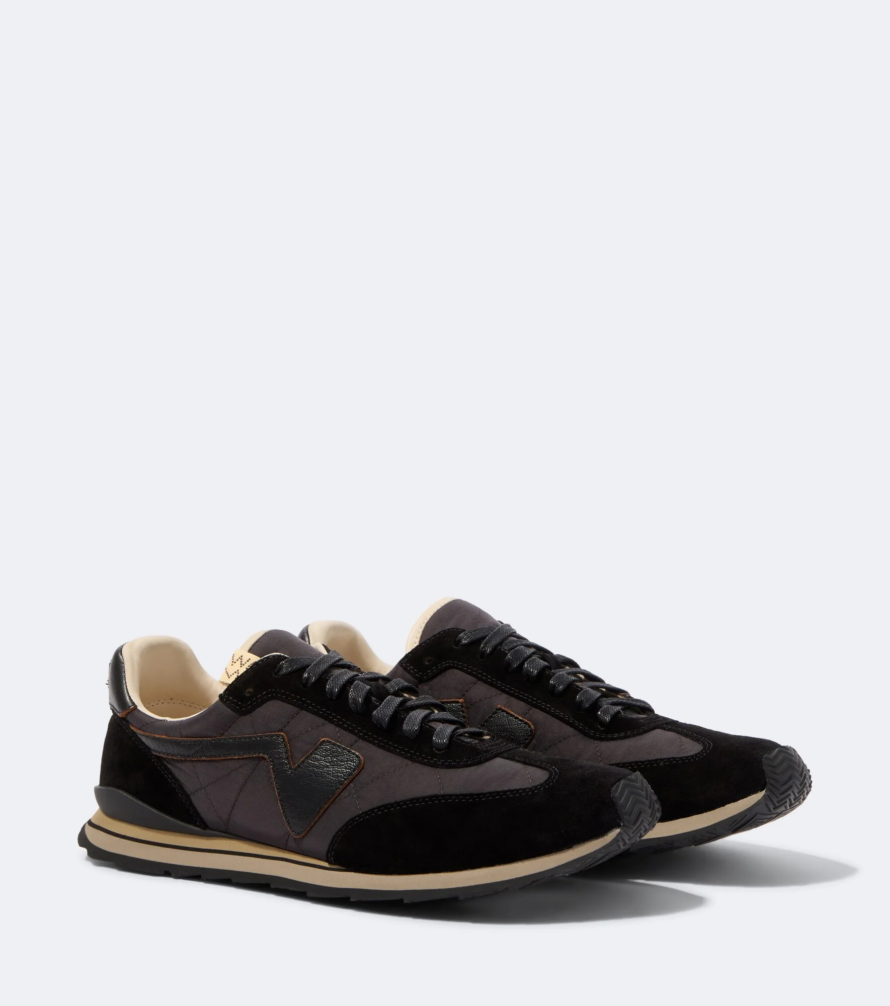 FKT Runner suede-trimmed sneakers - 1